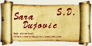 Sara Dujović vizit kartica
